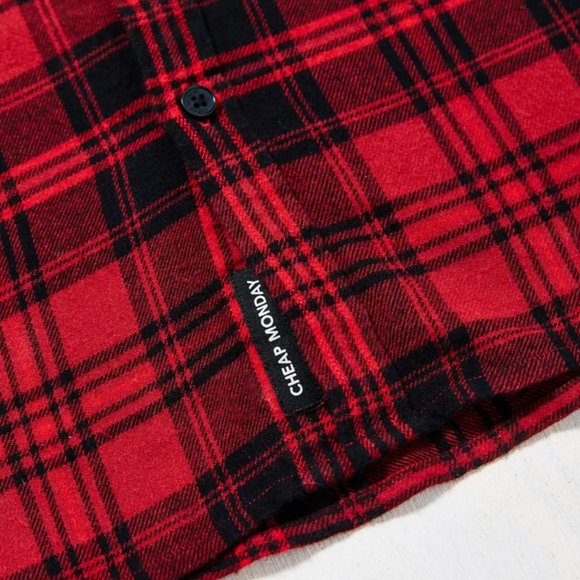 Men's [Cheap Monday] Hid Check Button-Down Shirt - Picture 7 of 10